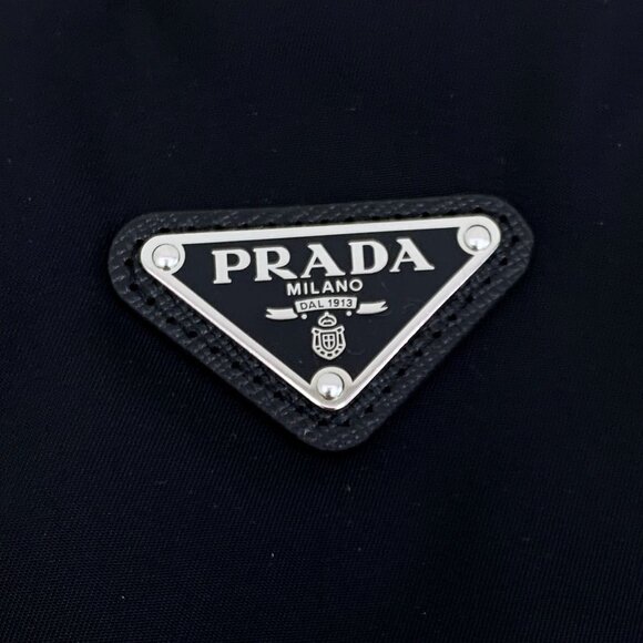 Prada Black Re-Nylon Belted Mini Dress Size 40 With Triangular Logo Label & Pock - Picture 4 of 8